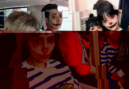 秀场美女明星真会玩 各种鬼脸妆过万圣节2